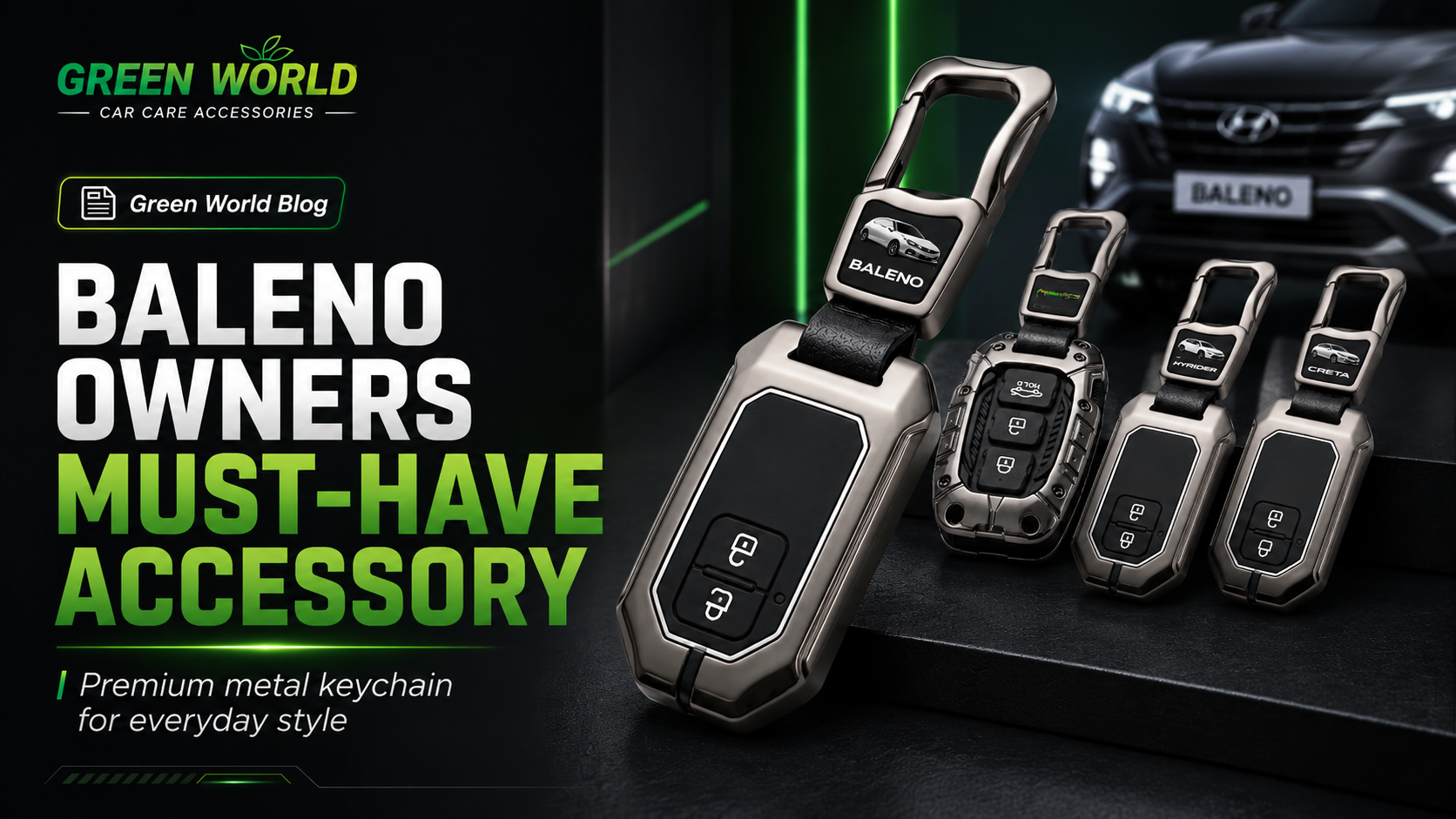 Baleno Owners Must-Have Accessory: Premium Metal Keychain for Everyday Style