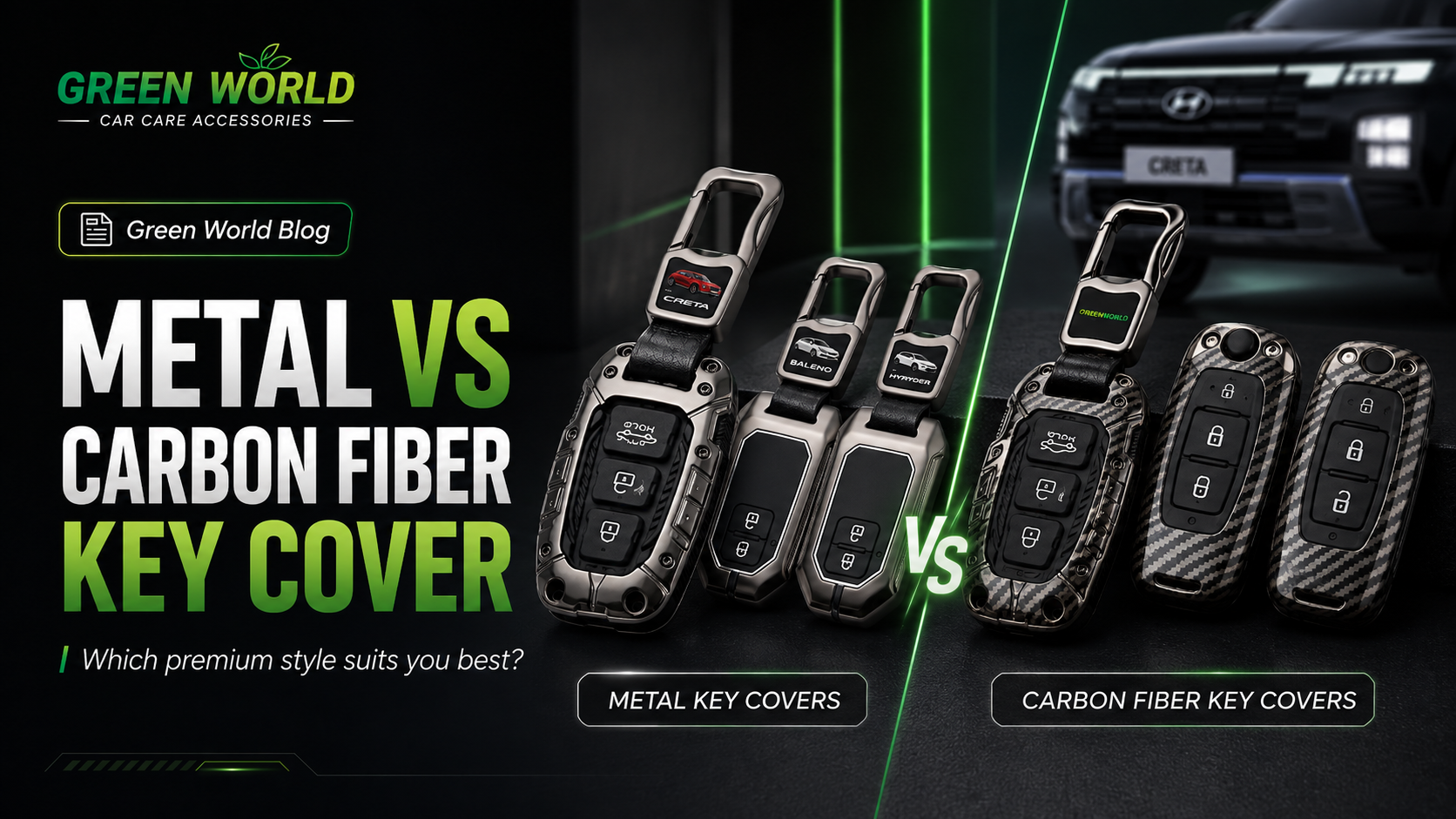 Metal vs. Carbon Fiber Key Covers & Keychains: Which Premium Style Suits You Best?